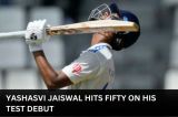 Yashasvi Jaiswal Hits Fifty On His Test Debut :IND vs WI