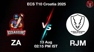 ZA vs RJM ECS T10 2025: Playing 11