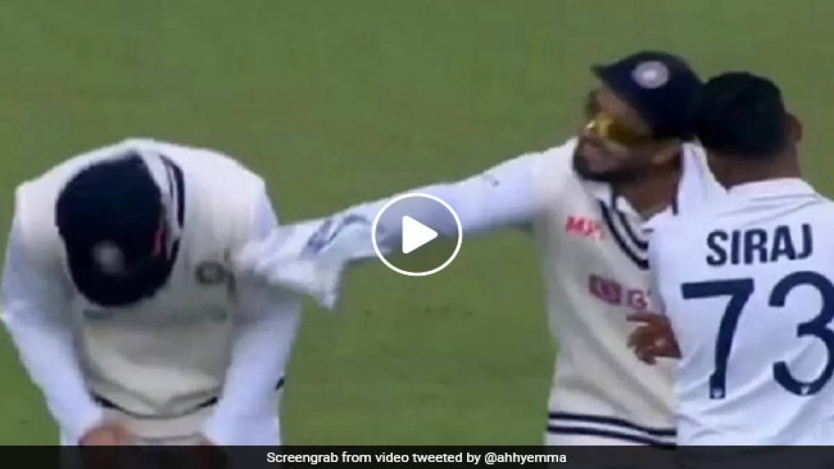 ऋषभ पंत ने कप्तान कोहली को गलत रिव्यू लेने से रोकने के लिए पकड़ लिया उनका हाथ, फिर भी नहीं माने और कर दी गलती- देखें Video in Hindi News ऋषभ पंत ने कप्तान कोहली को गलत रिव्यू लेने से रोकने के लिए पकड़ लिया उनका हाथ, फिर भी नहीं माने और कर दी गलती- देखें Video in Hindi