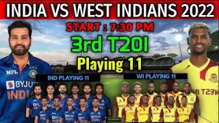 IND vs WI Playing 11 Todays 3rd T20I match