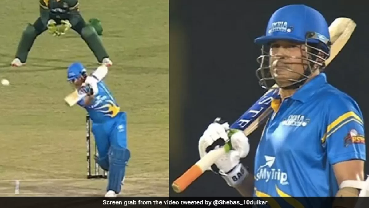 सचिन तेंदुलकर का करिश्मा, ऐसे शॉट देख फैन्स की खुशी का नहीं रहा ठिकाना- Video in Hindi News सचिन तेंदुलकर का करिश्मा, ऐसे शॉट देख फैन्स की खुशी का नहीं रहा ठिकाना- Video in Hindi