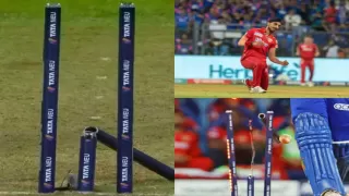 Arshdeep Singh took two pieces of the middle stump in 2 balls