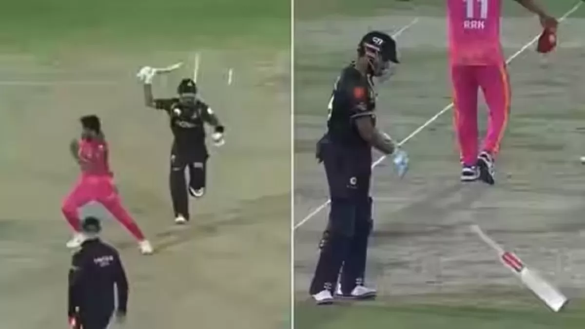 Babar Azam threw the bat in anger, watch video in Hindi News Babar Azam threw the bat in anger, watch video in Hindi