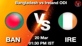 BAN vs IRE Dream11 Prediction, Fantasy Cricket Tips, Dream11 Team, Live Score
