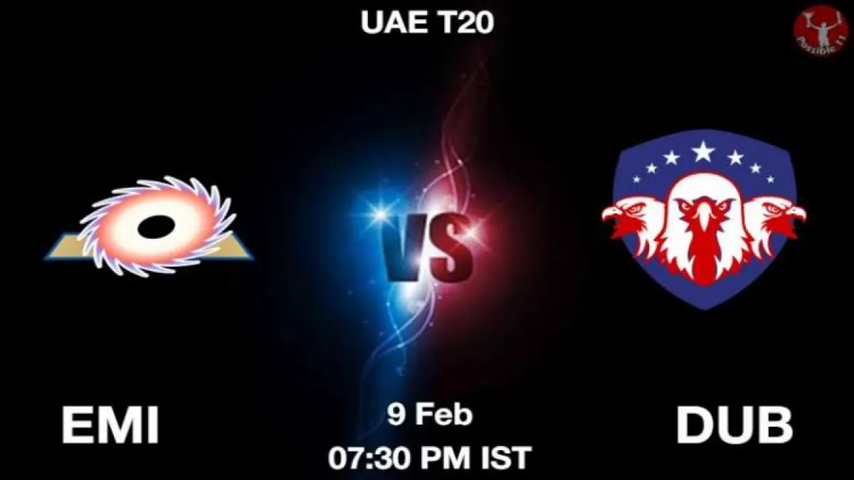 EMI vs DUB Dream11 Prediction in Hindi, Fantasy Cricket Tips, Dream11 Team in Hindi