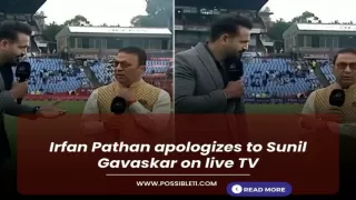 Irfan Pathan apologizes to Sunil Gavaskar on live TV