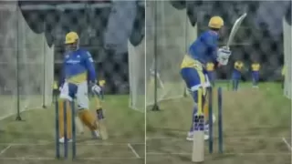 MS Dhoni ने दिखाये अपने क्रिकेटिंग शॉट, CSK ने शेयर किया कप्‍तान की वीडियो