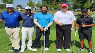 MS Dhoni पूर्व अमेरिकी राष्ट्रपति Donald Trump के साथ गोल्फ खेलते नजर आए