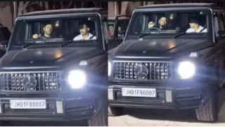 MS Dhoni Video, Dhoni seen driving Mercedes G Class on the roads of Ranchi