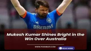 Mukesh Kumar Shines Bright in the Win Over Australia
