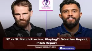 NZ vs SL Match Preview, Playing11, Weather Report, Pitch Report