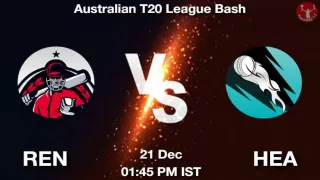 REN vs HEA Match Dream11 Prediction in Hindi, Playing 11, Pitch Report, Weather Report