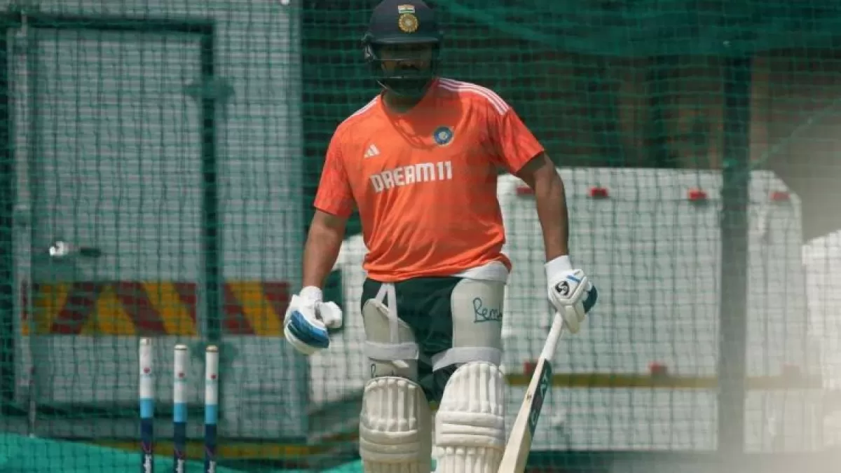 Rohit Sharma practiced hard in the nets before the second test in Hindi