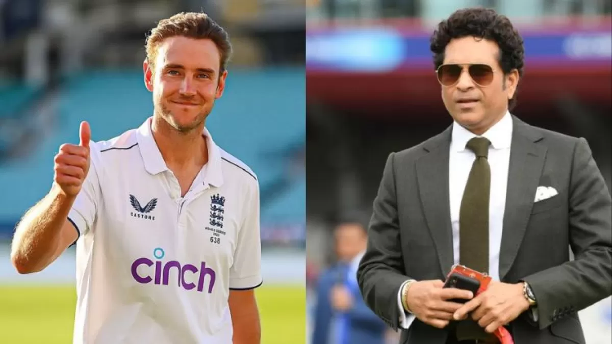 Sachin Tendulkar ने  Stuart Broad को खास अंदाज में दी विदाई in Hindi