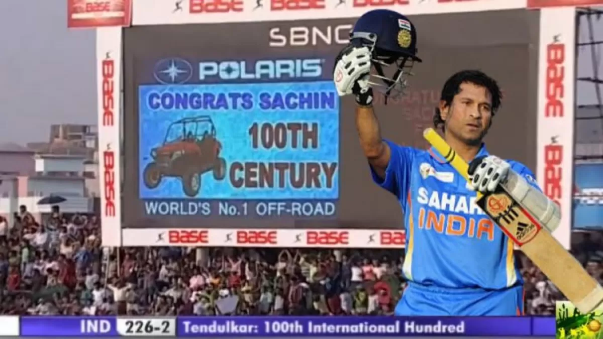 Sachin Tendulkar made a record of 100 centuries on this day in Hindi