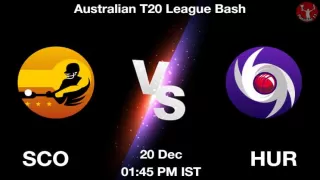 SCO vs HUR Match Dream11 Prediction in Hindi, Playing 11, Pitch Report, Weather Report