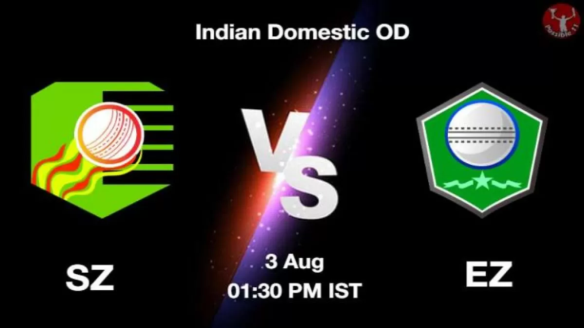 SZ vs EZ Dream11 Prediction in Hindi, Playing 11, Pitch Report, Weather Report in Hindi