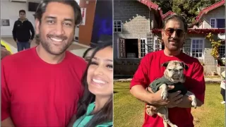 धोनी को देखकर फैन भावुक हो गया, उनके पैर छुए और गले लगा लिया