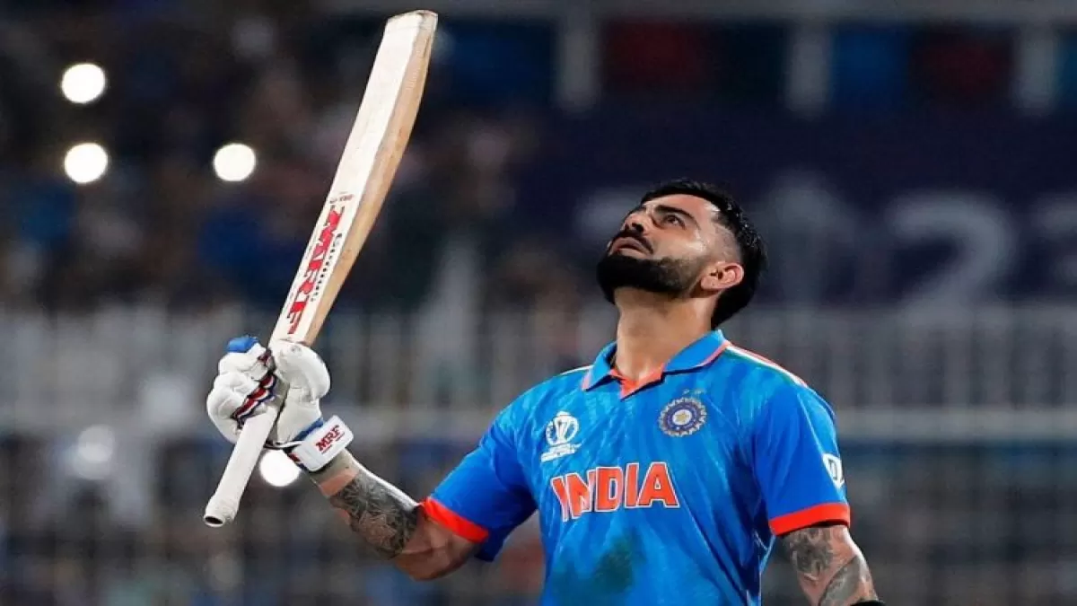 Virat Kohli has scored the most runs in a single ODI World Cup edition in Hindi