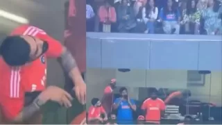 Virat Kohli started searching for his wife Anushka Sharma from the dressing room