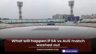 What will happen if SA vs AUS match washed out, weather report