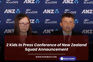 2 Kids In Press Conference of New Zealand Squad Announcement