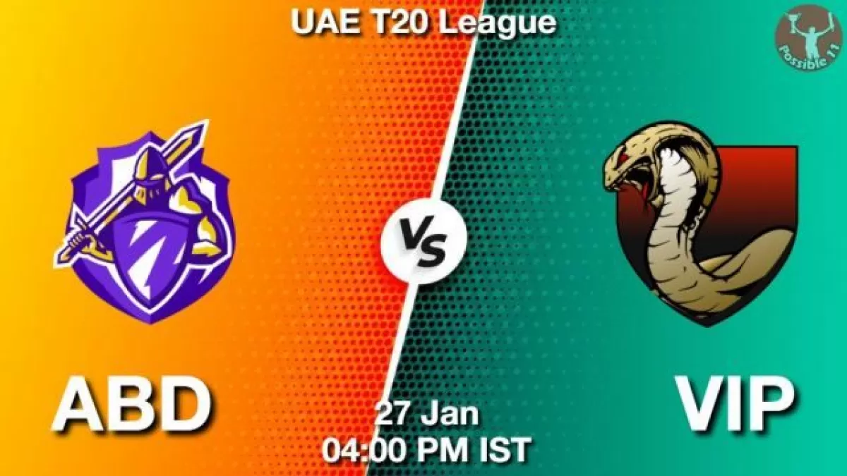 ABD vs VIP Dream11 Prediction In Hindi, Team, Match-10, Fantasy Cricket Tips in Hindi