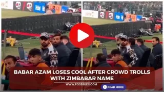 Babar Azam loses cool after crowd trolls with zimbabar name