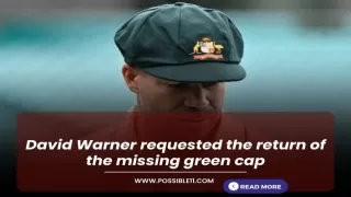 David Warner requested the return of the missing green cap