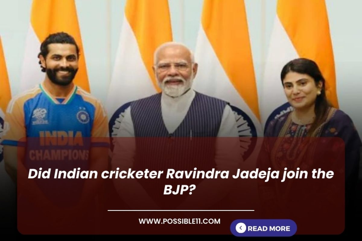 Did Indian cricketer Ravindra Jadeja join the BJP in Hindi