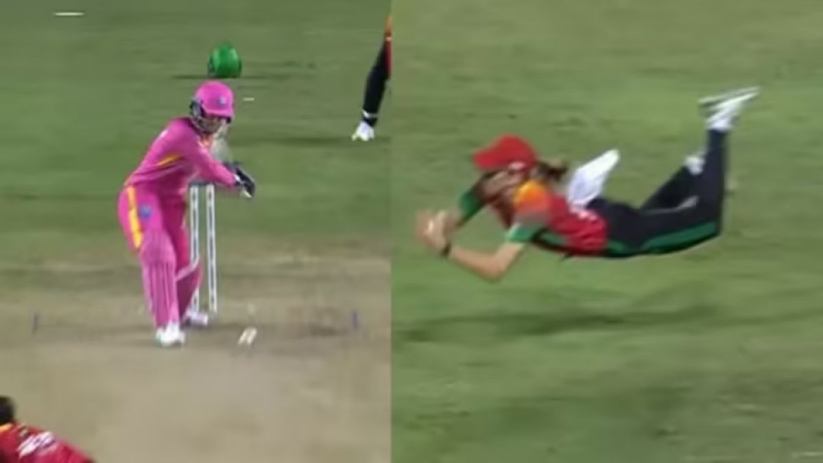 Erin Burns Catch Video : एरिन बर्न्स ने चीते की तरह छलांग लगाकर लपका हैरतअंगेज कैच in Hindi