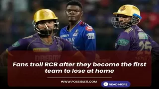 Fans troll RCB after they become the first team to lose at home