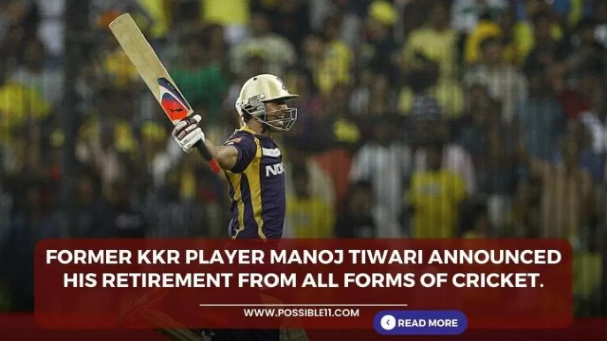 Former Indian player Manoj Tiwari announced his retirement from all forms of cricket in Hindi