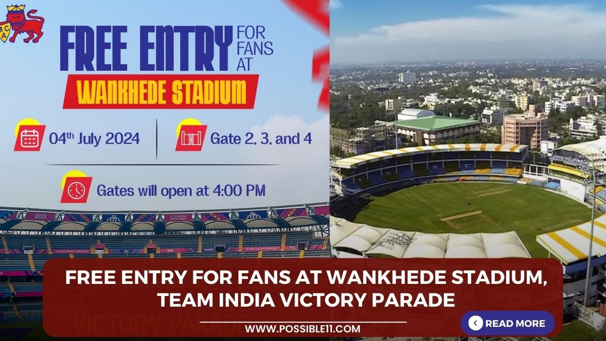Free entry for fans at Wankhede Stadium, Team India Victory Parade in Hindi
