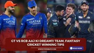 GT vs RCB Aaj ki Dream11 team, Fantasy Cricket Winning Tips