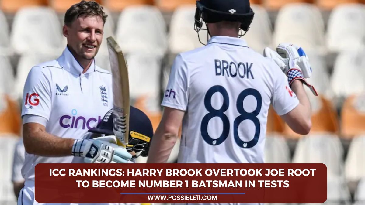 ICC Rankings: Harry Brook overtook Joe Root to become number 1 batsman in Tests in Hindi