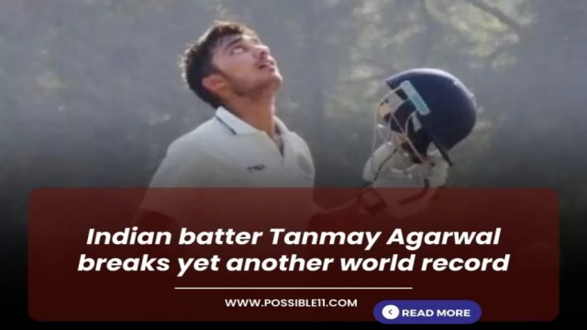 Indian batter Tanmay Agarwal breaks yet another world record in Hindi