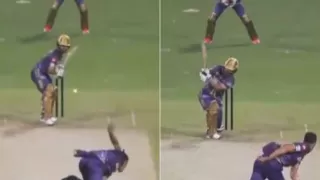 Watch: Rinku Singh hits a six against the most expensive player of IPL 2024