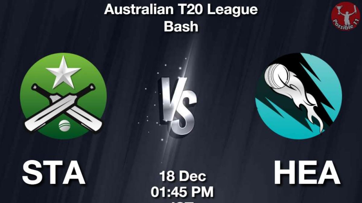 STA vs HEA Match Dream11 Prediction in Hindi, BBL, 4th Match, Playing 11, Fantasy Tips in Hindi