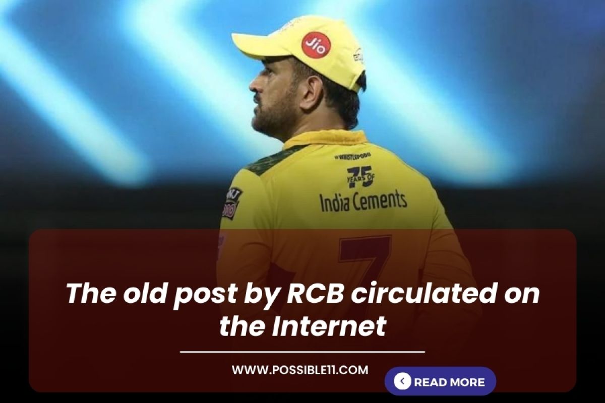 The old post by RCB circulated on the Internet in Hindi