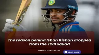 The reason behind Ishan Kishan dropped from the T20I squad