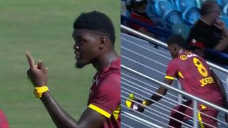 Video: Alzari Joseph walked off the field after a disagreement with captain Shai Hope