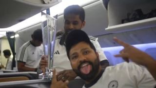 भारतीय खिलाड़‍ियों के फ्लाइट का Video viral