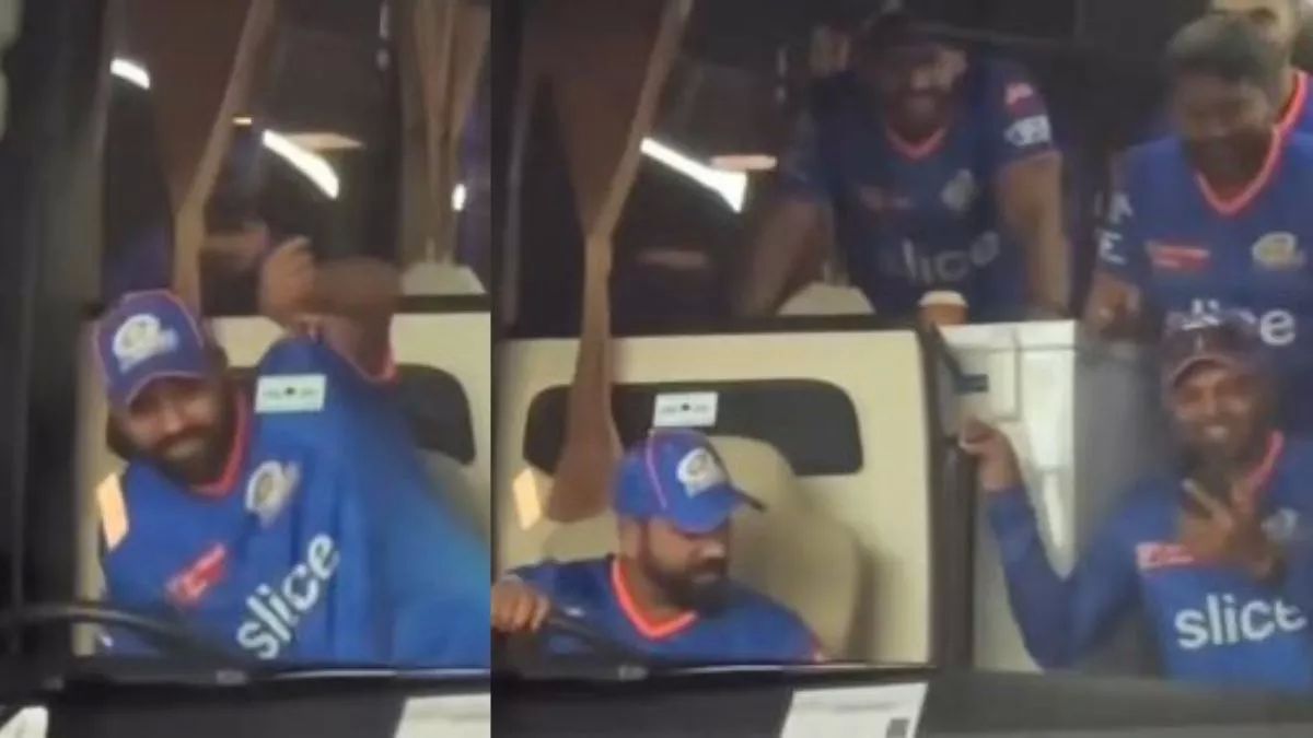 VIDEO: 4 करोड़ की रेंज रोवर छोड़ Rohit Sharma ने चलाई बस in Hindi