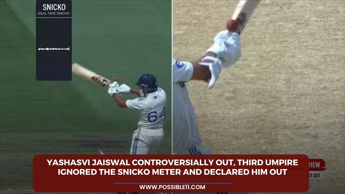Watch Video: Yashasvi Jaiswal controversially out, third umpire ignored the snicko meter and declared him out in Hindi