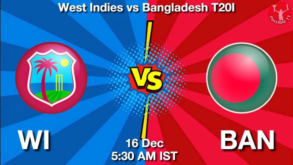 WI vs BAN Dream11 Prediction in Hindi, 1st T20 Match, Playing 11, Fantasy Tips in Hindi