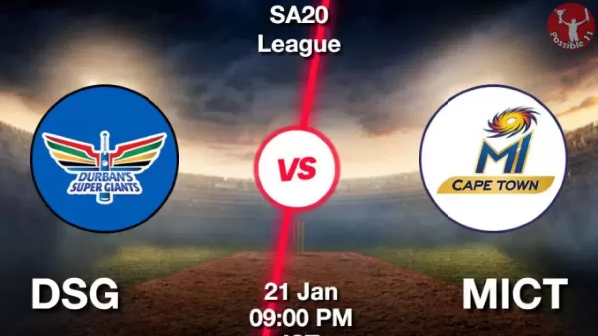 DSG vs MICT Dream11 Prediction In Hindi, SA20, 16th Match, Playing 11, Fantasy Tips in Hindi News DSG vs MICT Dream11 Prediction In Hindi, SA20, 16th Match, Playing 11, Fantasy Tips in Hindi