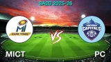 How to Watch MICT vs PC Match 8, Live Streaming and Telecast, December 31, 2025