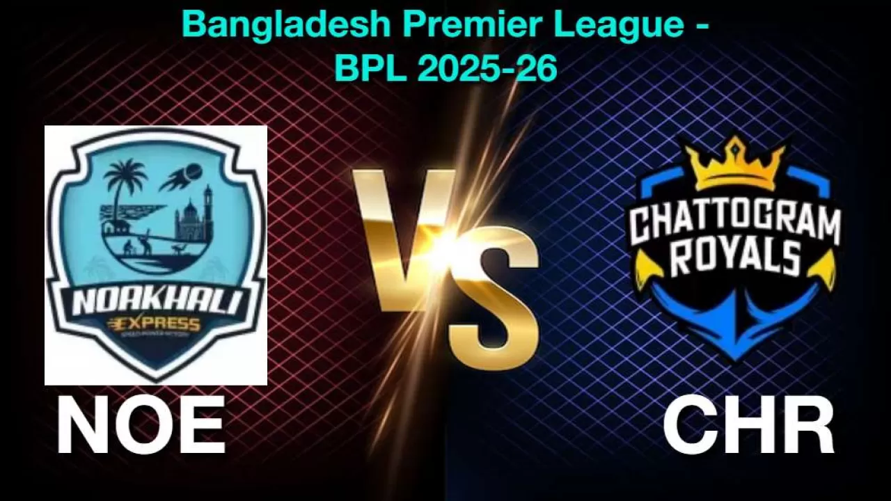 How to Watch Noakhali vs Chattogram Match 2, Live Streaming and Telecast, Dec 26, 2025 in Hindi