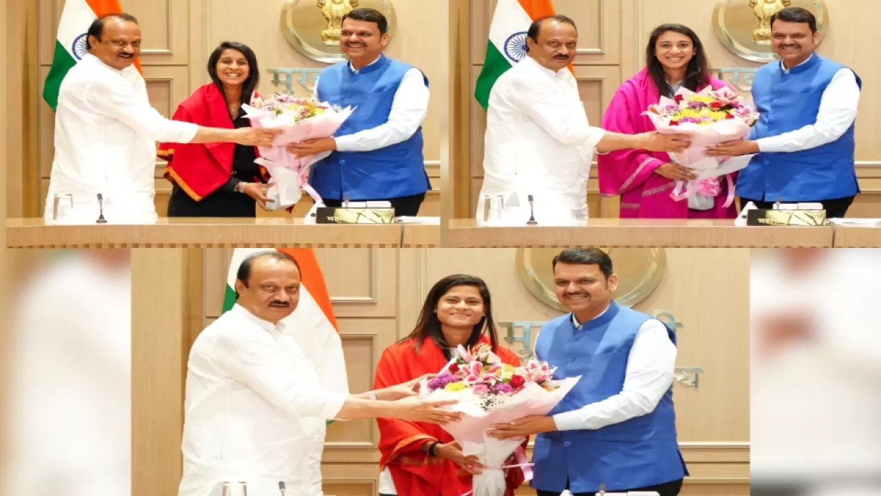 Maharashtra Honours Mandhana, Jemimah & Radha for World Cup Win in Hindi